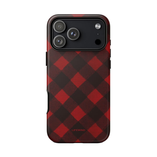 Deep Red Gingham Check