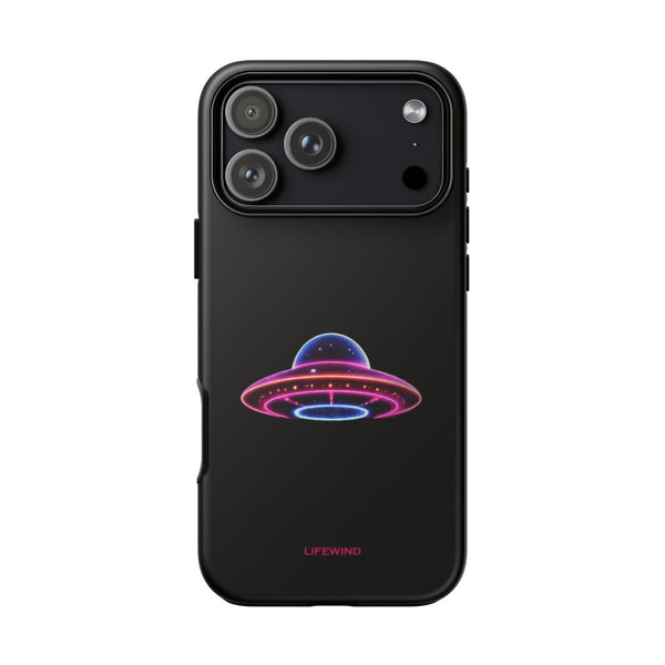 Mysterious Neon Flying UFO