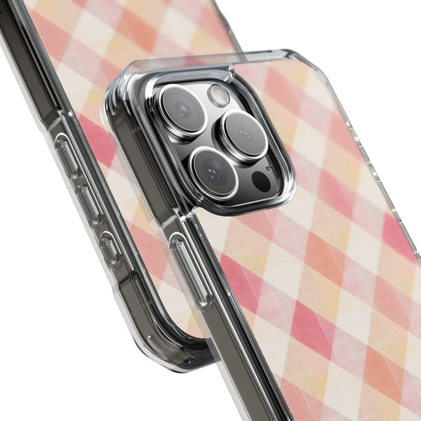 Soft Pink Argyle Check