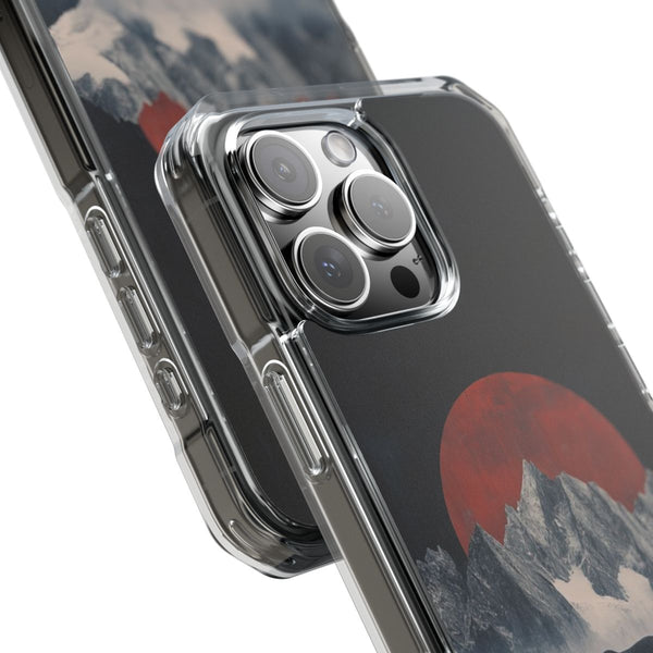 Bear and Red Moon Over Mountain