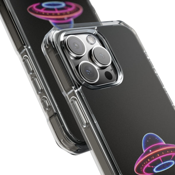 Mysterious Neon Flying UFO