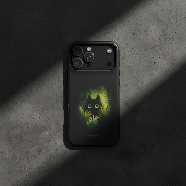 Black Cat in the Dark Forest