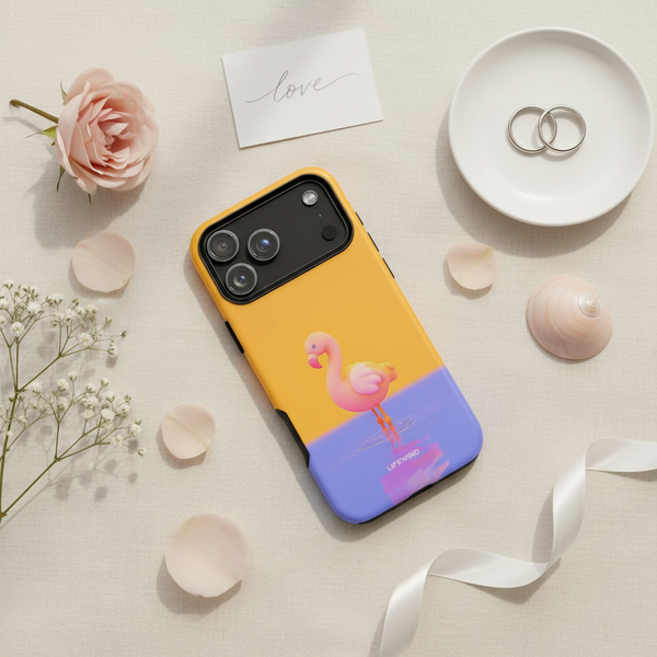 Pink Flamingo on the Beach