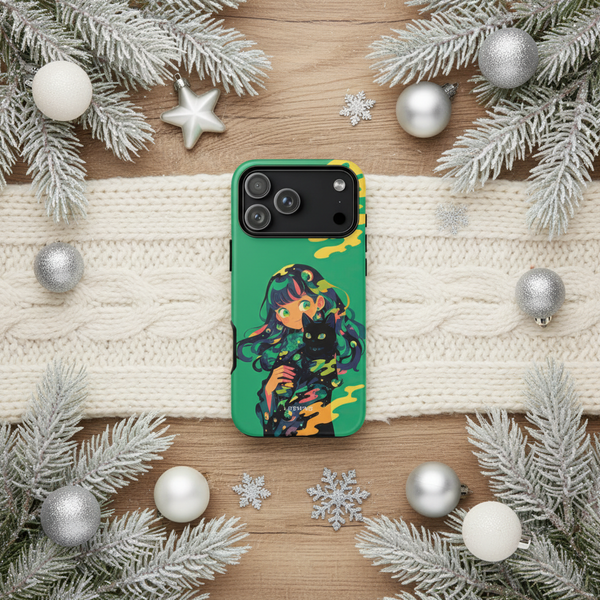 The Girl and Cat Embrace