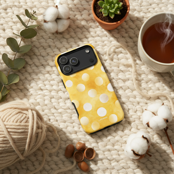 Yellow Golden Polka Dot