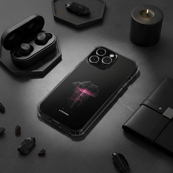 Black Cloud Purple Raindrops