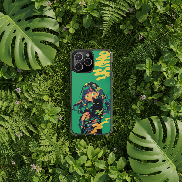 The Girl and Cat Embrace