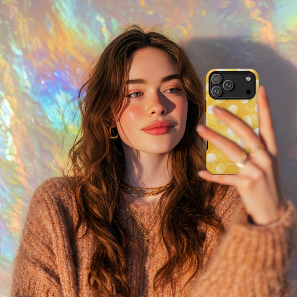 Yellow Golden Polka Dot