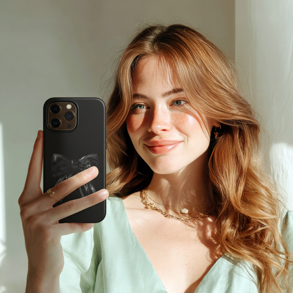 Black Glossy Simple Ribbon