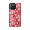Pink Background Puppy Pawprints