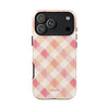 Soft Pink Argyle Check