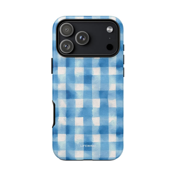 Cool Blue Gingham Check