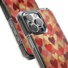 Gold Red Hearts Pattern
